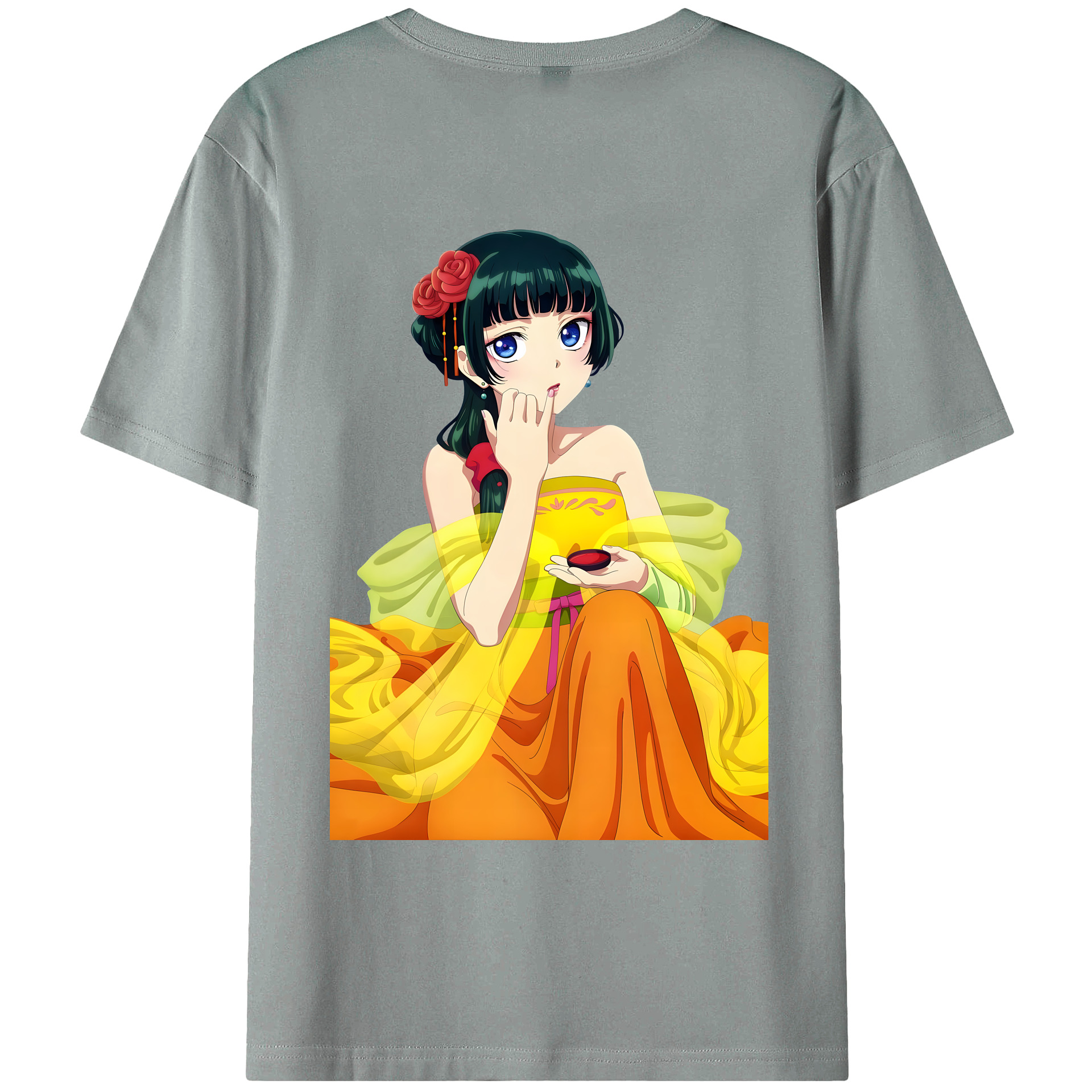 （画像用） 薬屋のひとりごと The Apothecary Diaries 綿100％ メンズ半袖Tシャツ（バックプリント） 通気性